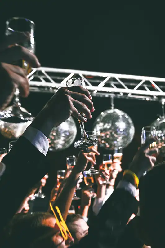 Image of a crowd of people at a corporate event